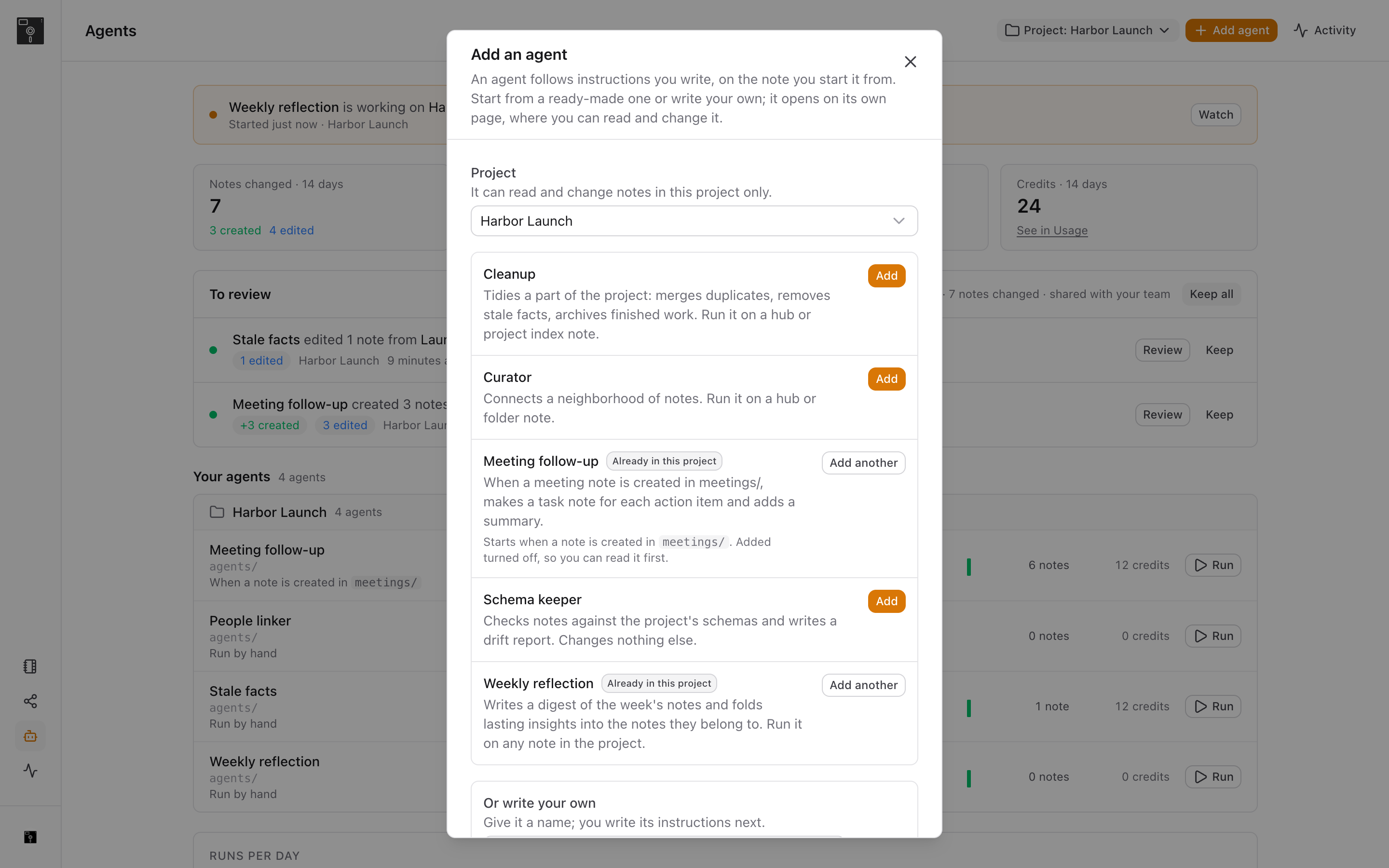 The ready-made agent templates