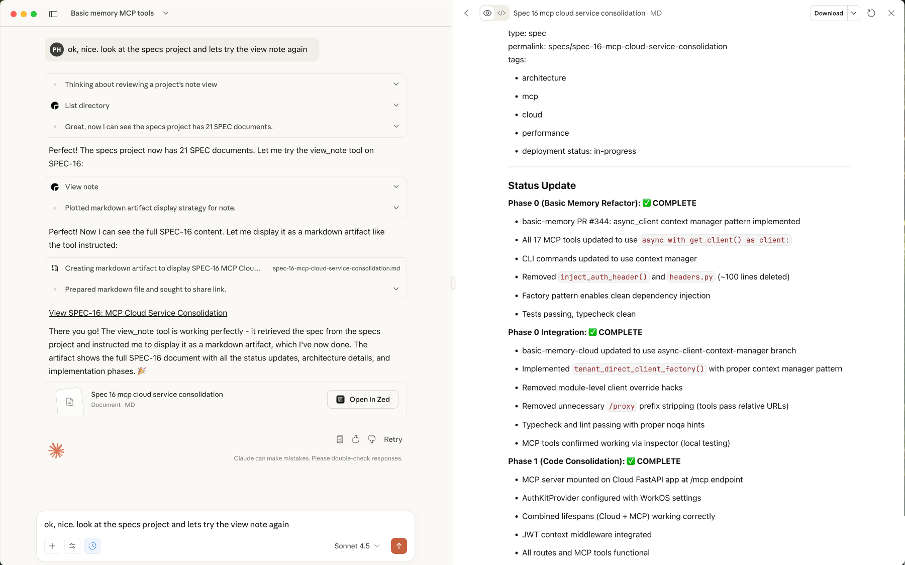 Claude viewing your notes